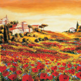 Valley of Poppies (detail) Prints by Richard Leblanc