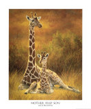 Mother and Son Print by Lucie Bilodeau
