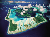 Aerial View, Bora Bora, French Polynesia Prints by Paul Chesley