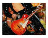 Les Paul Guitar JP Giclee Print by Rhonda Watson
