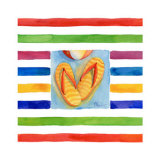 Cabana Stripe Flip Flops Affiches par Paul Brent
