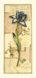 Floral Collage I in Blue Affiche