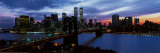 New York Skyline at Night Poster New York Skyline at Night Poster