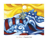 Freedom Surf Plakater av Jon Baker Freedom Surf Plakater av Jon Baker