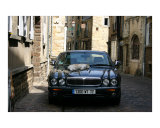 Cat asleep on a Jaguar in Le Mans Photographie par Craig M Fisher