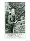Michel De Nostredame Writing His Prophecies Giclee-trykk av Jean Boulanger