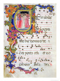 Page with Historiated Initial "U" Giclee Print by Bartolomeo Di Frusino 