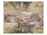 The "Sala Di Aurora" Detail of the Ceiling Depicting Dawn's Chariot, 1621 Giclee Print by Guercino (Giovanni Francesco Barbieri) 