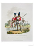 Native Troops in the East India Company's Service: a Sergeant and a Private Grenadier Sepoy Giclee Print by Charles Hamilton Smith