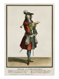 Cleante Dressed as a Cavalier, Fashion Plate, circa 1695 Giclee Print by Nicolas Bonnart