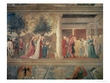 The Queen of Sheba Worshipping the Wood of the True Cross Giclee Print by Piero della Francesca The Queen of Sheba Worshipping the Wood of the True Cross Giclee Print by Piero della Francesca