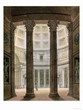 Interior of the Pantheon, Rome, from "Le Costume Ancien Et Moderne" Giclee Print by Fumagalli 