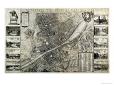 Map of the City of Florence Giclee Print by Wenceslaus Hollar