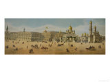 The Great Kremlin Palace and the Cathedrals of the Annunciation and of the Archangel reproduction procédé giclée par Dmitri Indieitzeff