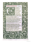 Venus and Adonis, from "The Poems of William Shakespeare" Published by Kelmscott Press, 1893 reproduction procédé giclée par William Morris