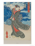 Japanese Woman by the Sea Giclee Print by Utagawa Kunisada