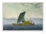 A Raft Leaving the Port of Guayaquil, Ecuador, from "Le Costume Ancien Et Moderne" Giclee Print by Friedrich Alexander Humboldt