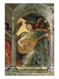 Musical Angel Within a Trompe L'Oeil Cloister, Detail of an Angel Playing a Mandolin Giclee Print by Santi Di Tito Musical Angel Within a Trompe L'Oeil Cloister, Detail of an Angel Playing a Mandolin Giclee Print by Santi Di Tito