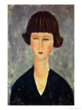 Young Brunette, 1917 Giclee Print by Amedeo Modigliani