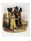 Sih-Chida and Mahchsi-Karehde, Mandan Indians Giclee Print by Karl Bodmer