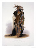 Wahk-Ta-Ge-Li, a Sioux Warrior, Plate 8 from Volume 2 of "Travels in the Interior of North America" Giclee Print by Karl Bodmer