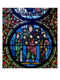 The Ark of The Covenant Window, Detail of God with The Church and The Synagogue, 12th Century Lámina giclée