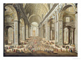 A Procession in St. Peter's, Rome Impressão giclée por Giuseppe Vasi