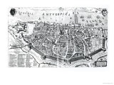 Map of Antwerp Giclee Print Map of Antwerp Giclee Print