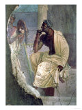 Actor and Mask, from the House of the Tragic Poet, 1st Century BC reproduction procédé giclée