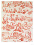 Toile De Jouy, Illustrating the Processes of Manufacturing Cotton, Designed by Christophe Huet Giclee Print