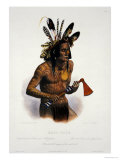 Mato-Tope, Adorned with the Insignia of His Warlike Deeds Giclee Print by Karl Bodmer