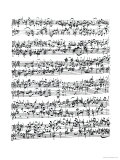 Music Score of Johann Sebastian Bach Giclée-tryk Music Score of Johann Sebastian Bach Giclée-tryk