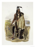 Abdih Hiddisch, a Minitarre Chief Giclee Print by Karl Bodmer