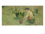 A Faun Feeding a Squirrel Giclee Print by Marianne Stokes
