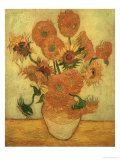 Vase with Sunflowers, c.1889 Lámina giclée por Vincent van Gogh Vase with Sunflowers, c.1889 Lámina giclée por Vincent van Gogh