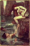 The Siren Reproduction procédé giclée par John William Waterhouse