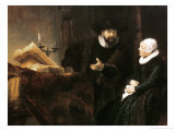 Portrait of Cornelius Anslo and His Wife, 1641 Reproduction procédé giclée par Rembrandt van Rijn 