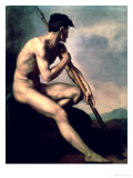 Nude Warrior with a Spear Giclee Print by Théodore Géricault