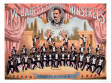 Advertisement for "I.W. Bairn's Famous Minstrels" Giclee Print