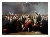 The Tennis Court Oath, 20th June 1789, 1848 Giclee Print by Louis Charles Auguste Couder