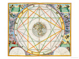 The Conjunction of the Planets, from "The Celestial Atlas, or the Harmony of the Universe" Reproduction procédé giclée par Andreas Cellarius