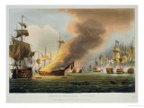 The Battle of Trafalgar, October 21st 1805, for J. Jenkins's "Naval Achievements" reproduction procédé giclée par Thomas Whitcombe