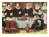 A Family Saying Grace Before the Meal, 1585 Giclee Print by Anthuenis Claeissins Or Claeissens