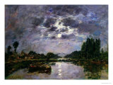 The Effect of the Moon, 1891 reproduction procédé giclée par Eugène Boudin