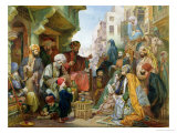 A Street in Cairo reproduction procédé giclée par John Frederick Lewis