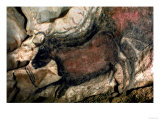 Rock Painting of a Black Bull, circa 17000 BC Giclée-Druck