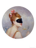Woman with a Mask Giclee Print by Federico de Madrazo y Kuntz