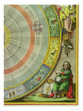 Nicolaus Copernicus, Detail from a Map Showing the Copernican System of Planetary Orbits Giclee Print by Andreas Cellarius