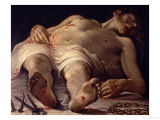 The Dead Christ Giclée-tryk af Annibale Carracci The Dead Christ Giclée-tryk af Annibale Carracci
