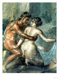 Satyr and Maenad, Detail from a Wall Painting in Pompeii, 1st Century BC Giclée-Druck